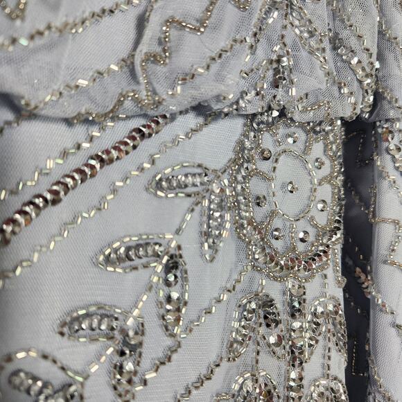 Adrianna Papell Light Blue Beaded Maxi Dress - Picture 10 of 16